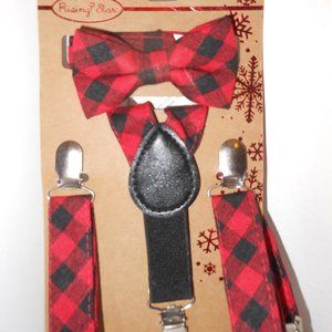 RISING STAR ADJUSTABLE BOW TIE AND SUSPENDER SET INFANT/TODDLER